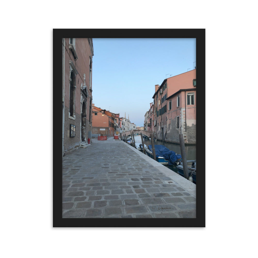 Venice Streets 3 framed matte photo