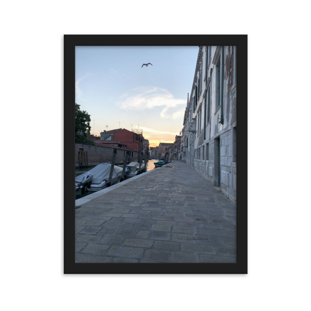 Venice Dusk 1 framed matte photo