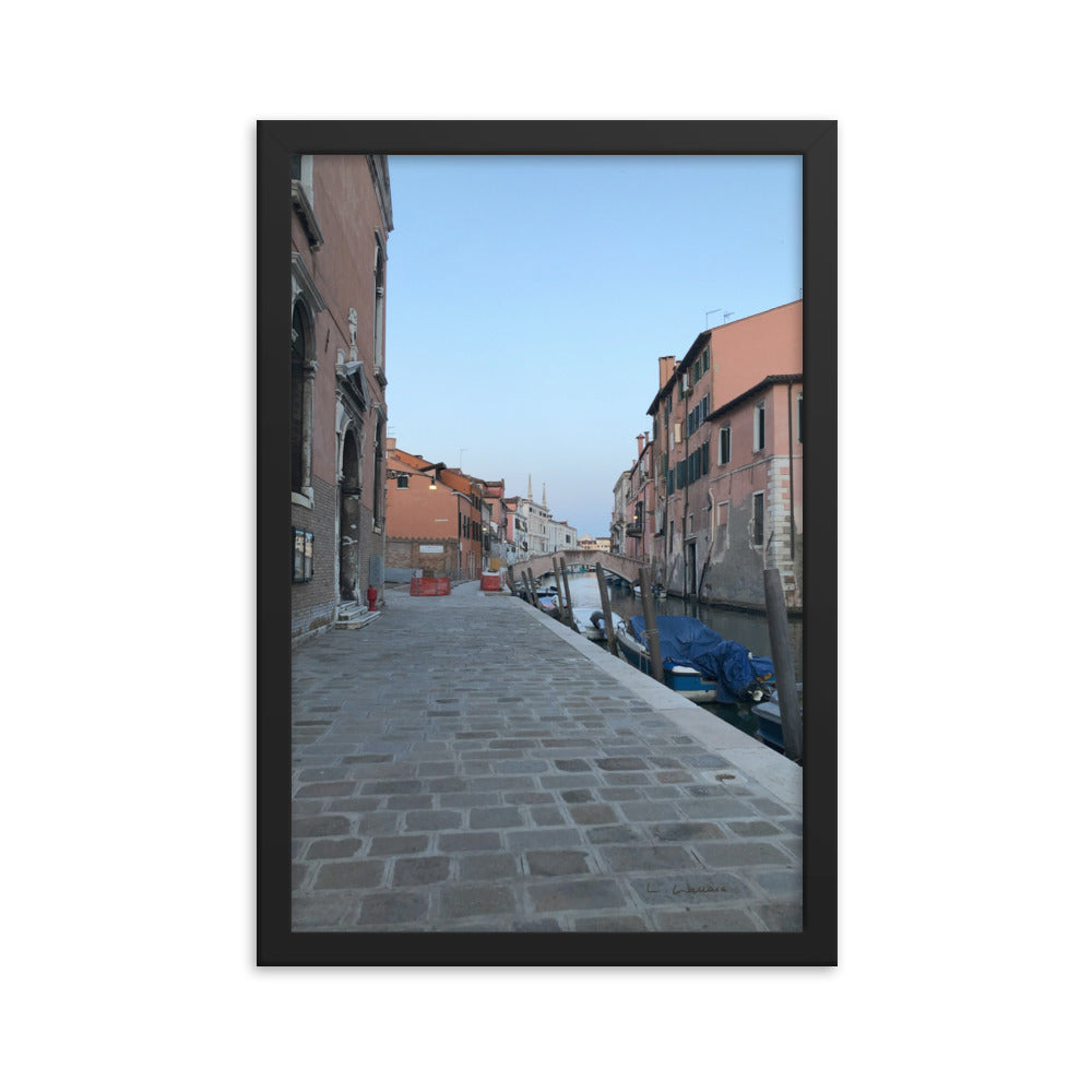 Venice Streets 3 framed matte photo