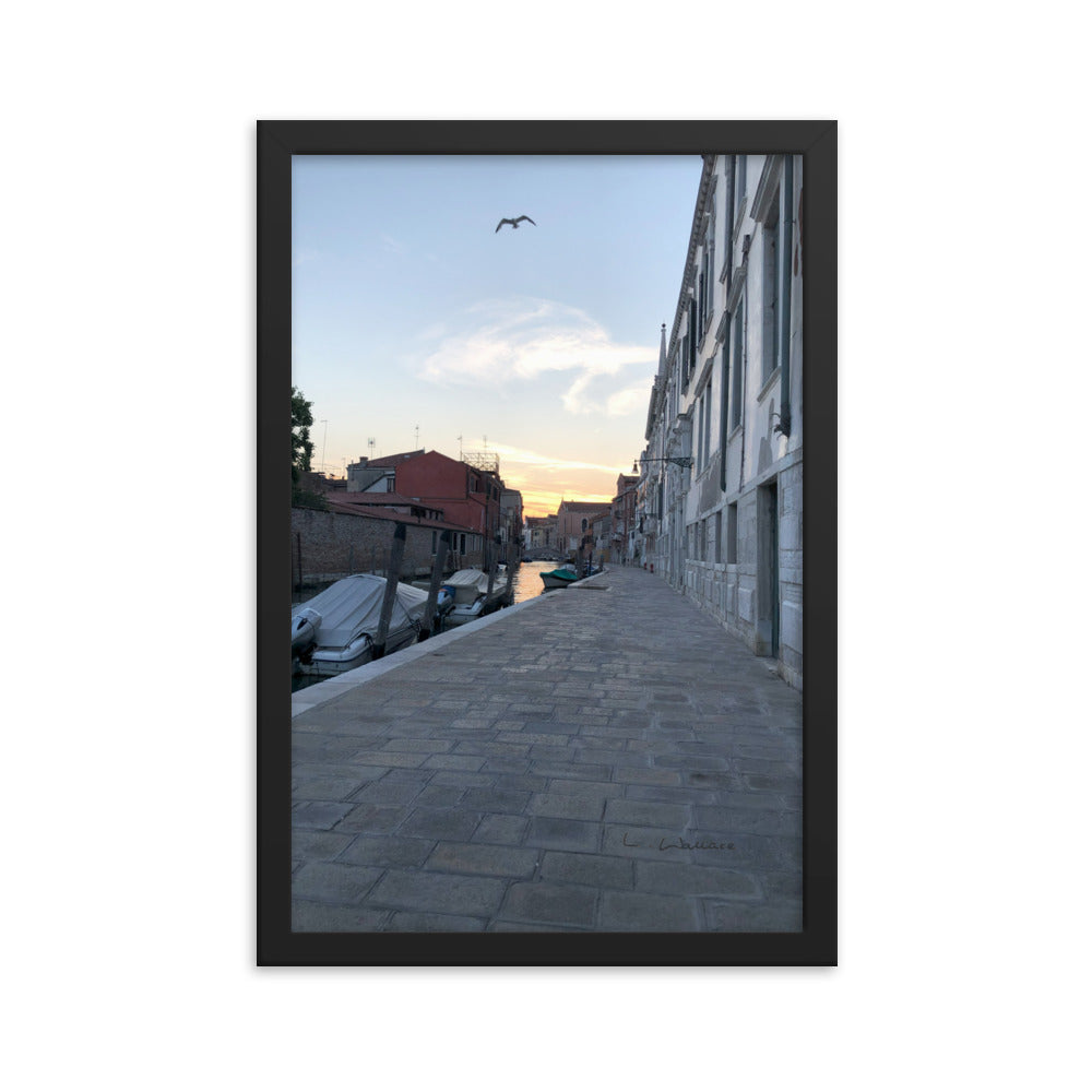 Venice Dusk 1 framed matte photo