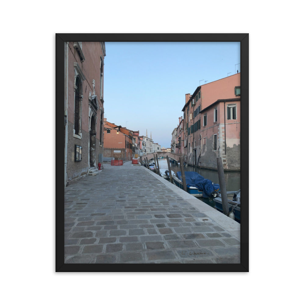 Venice Streets 3 framed matte photo