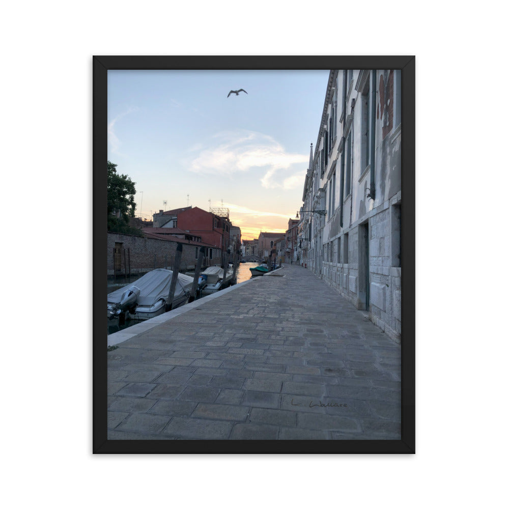 Venice Dusk 1 framed matte photo