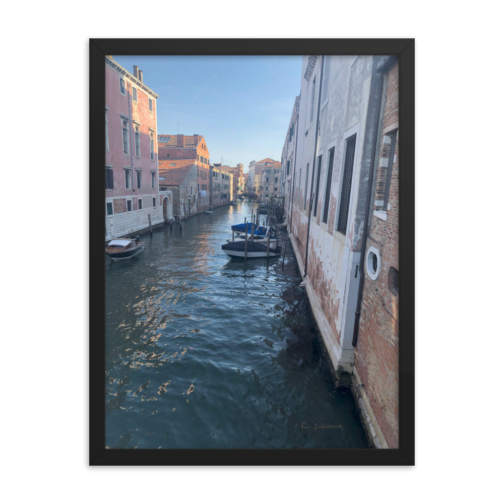 Venice Streets 4 framed matte photo
