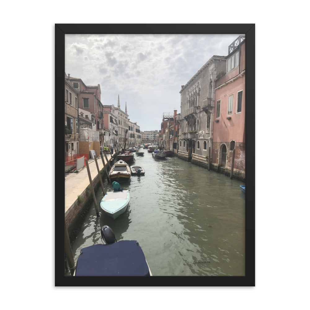 Venice Streets 7 framed matte photo