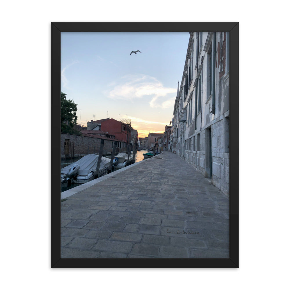 Venice Dusk 1 framed matte photo