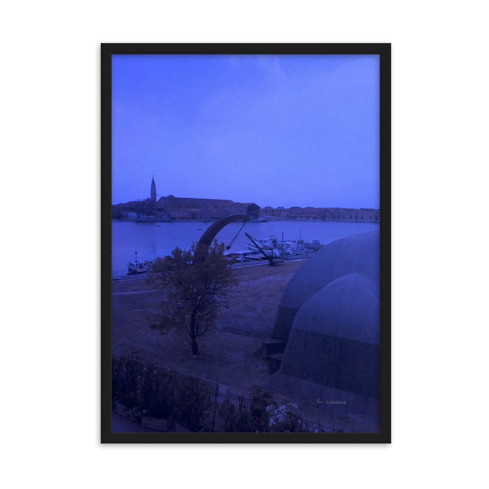 Venice Blue 1 framed matte photo