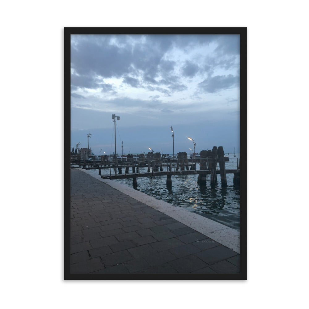 Venice Blue 3 framed matte photo