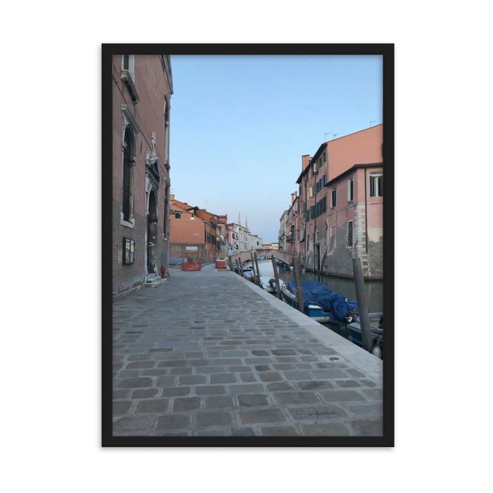 Venice Streets 3 framed matte photo