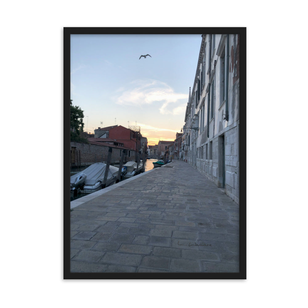 Venice Dusk 1 framed matte photo