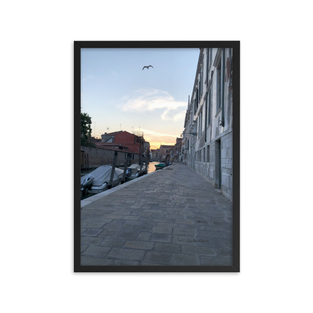 Venice Dusk 1 framed matte photo