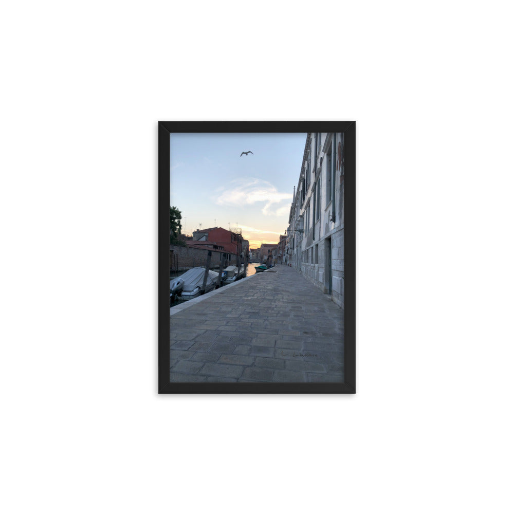 Venice Dusk 1 framed matte photo