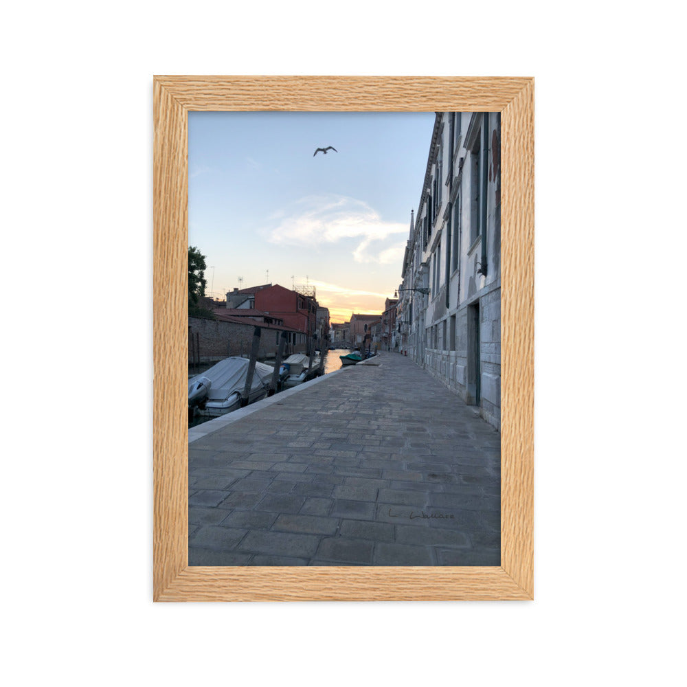 Venice Dusk 1 framed matte photo