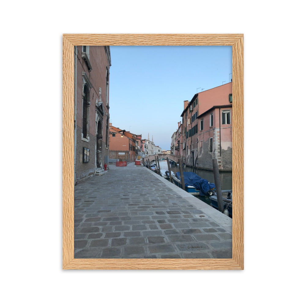 Venice Streets 3 framed matte photo
