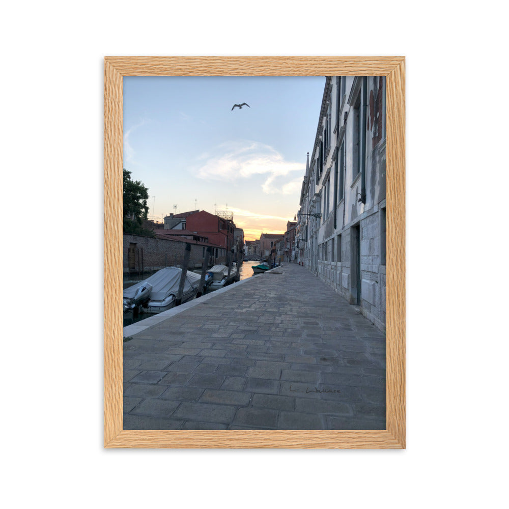 Venice Dusk 1 framed matte photo