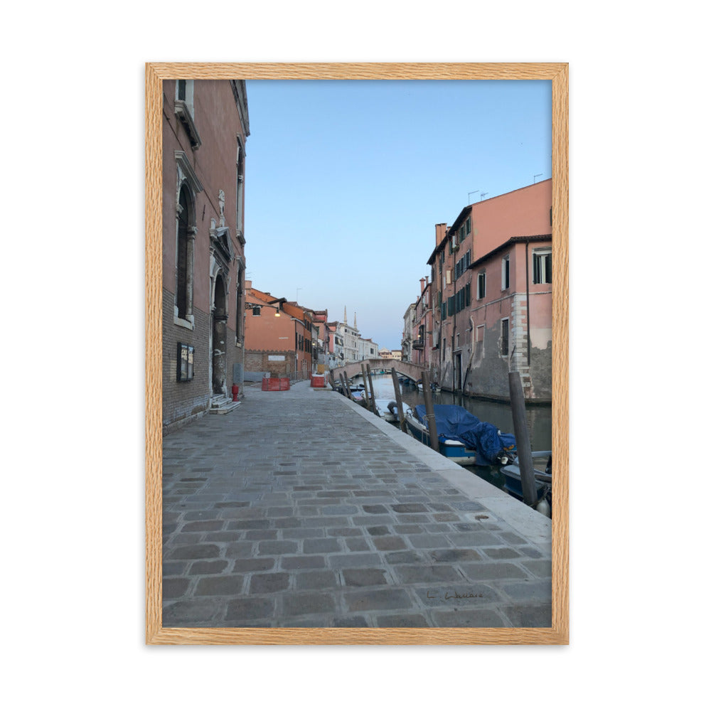 Venice Streets 3 framed matte photo
