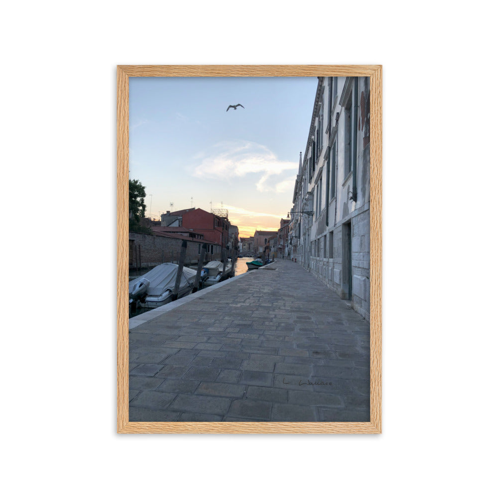 Venice Dusk 1 framed matte photo