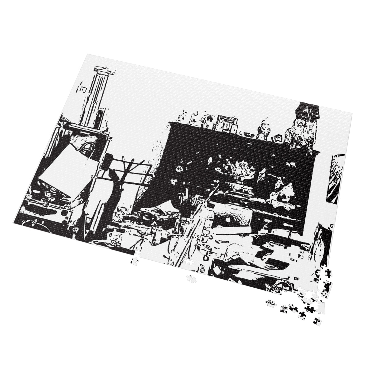 Patch on the Piano Jigsaw Puzzle with Tin