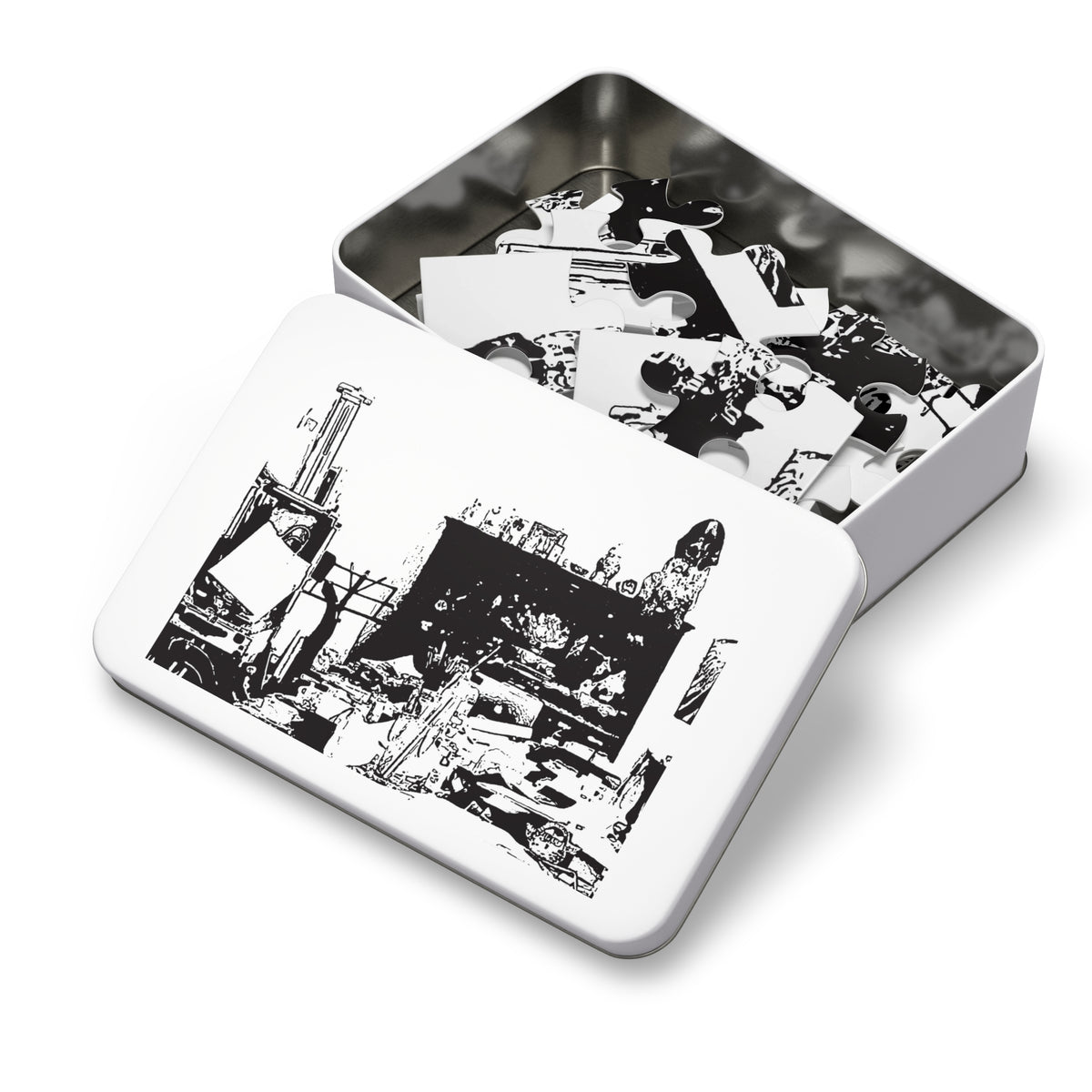 Patch on the Piano Jigsaw Puzzle with Tin