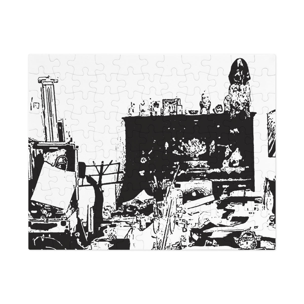 Patch on the Piano Jigsaw Puzzle with Tin