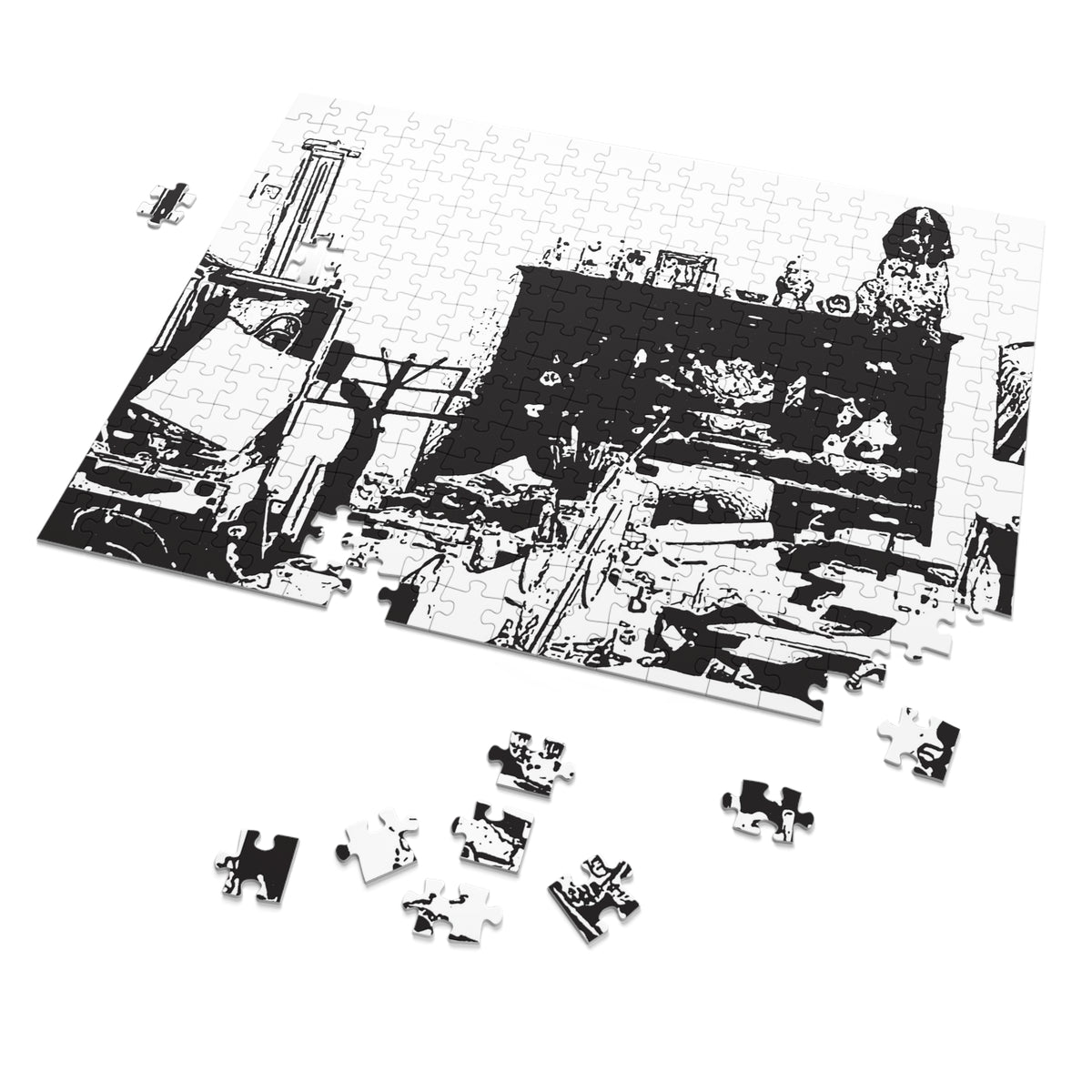 Patch on the Piano Jigsaw Puzzle with Tin