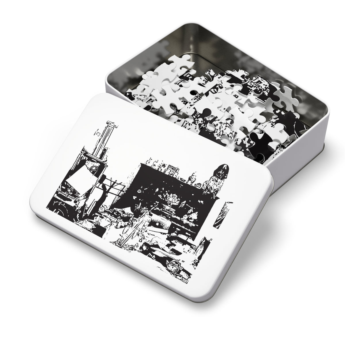 Patch on the Piano Jigsaw Puzzle with Tin