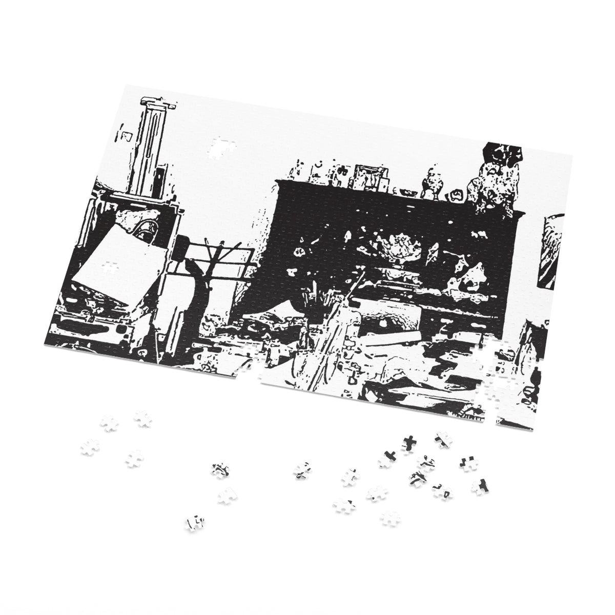Patch on the Piano Jigsaw Puzzle with Tin