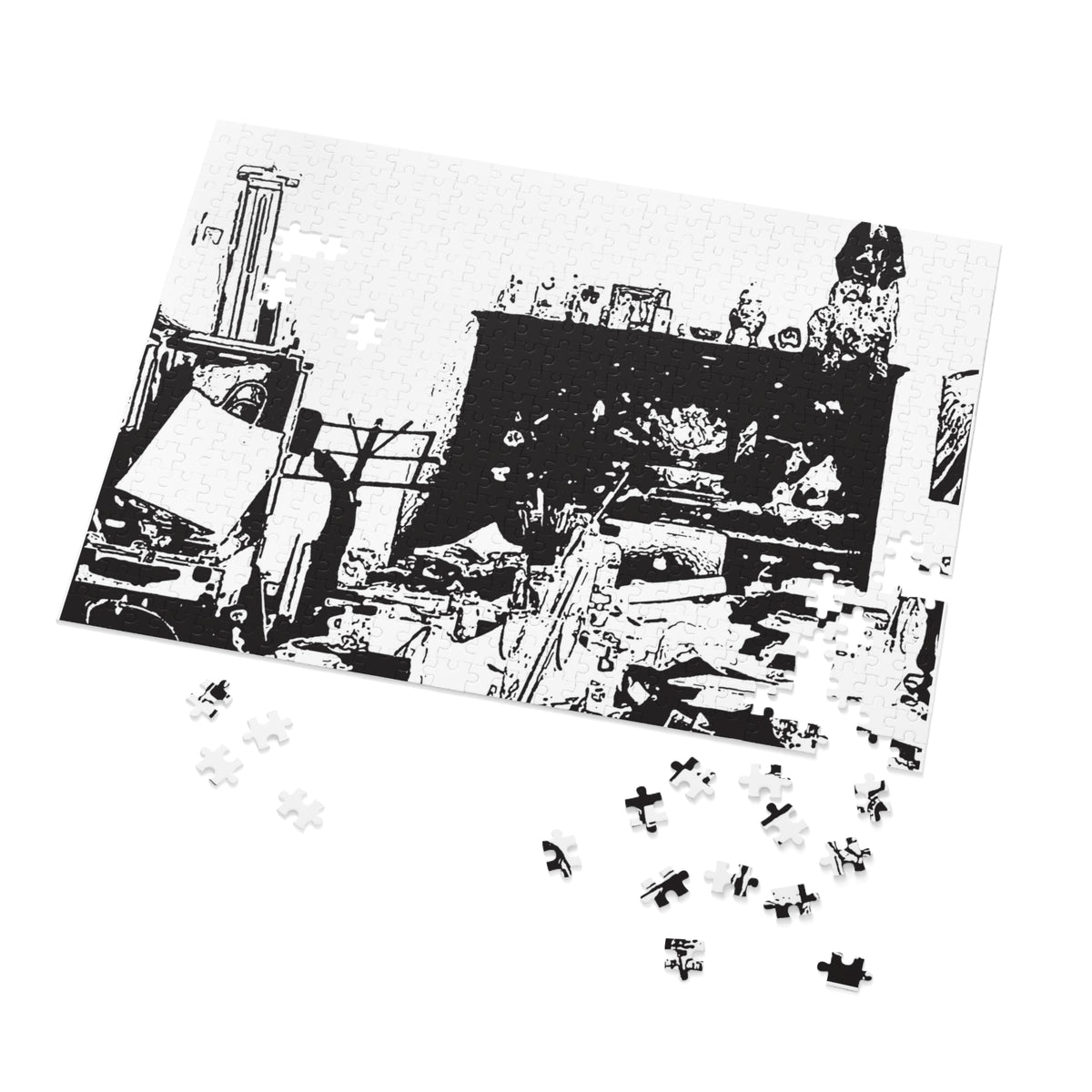 Patch on the Piano Jigsaw Puzzle with Tin