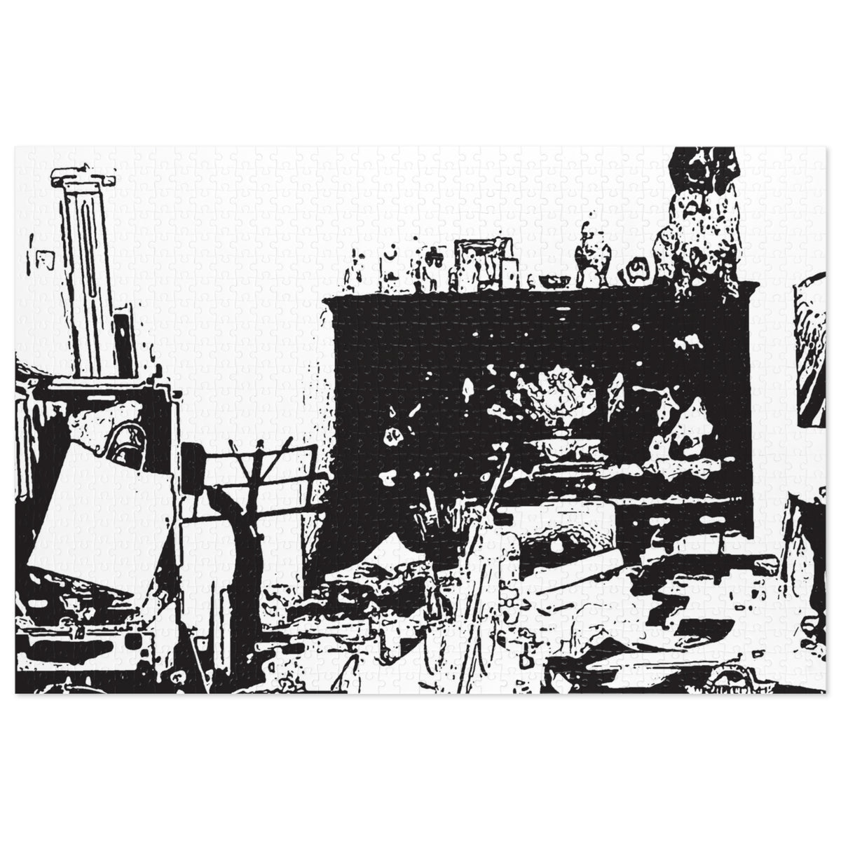 Patch on the Piano Jigsaw Puzzle with Tin