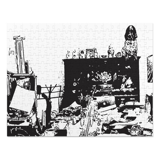 Patch on the Piano Jigsaw Puzzle with Tin