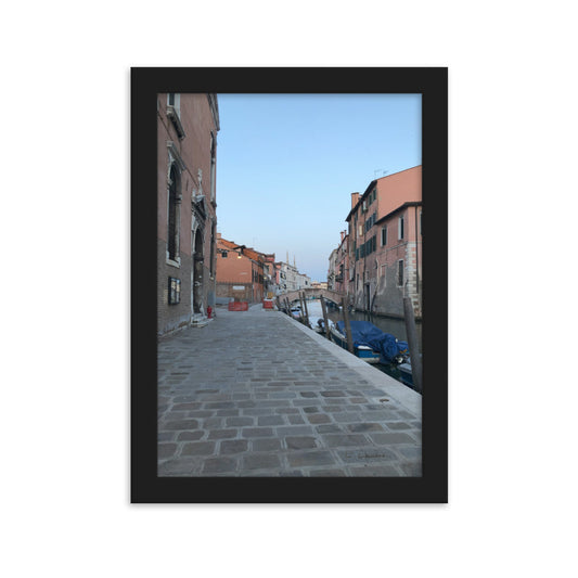 Venice Streets 3 framed matte photo