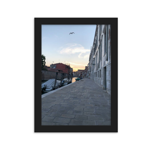 Venice Dusk 1 framed matte photo