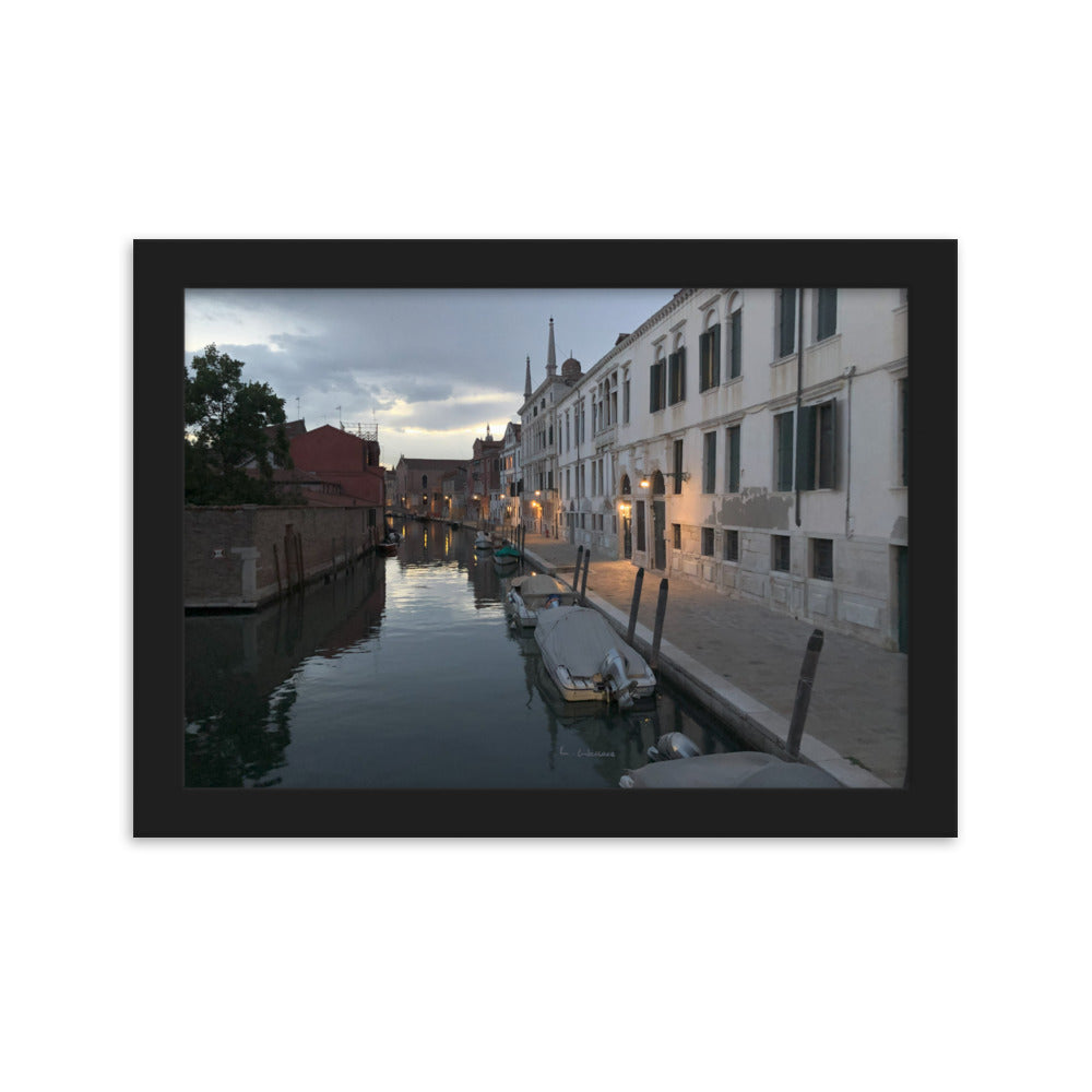 Venice Dusk 3 framed matte photo