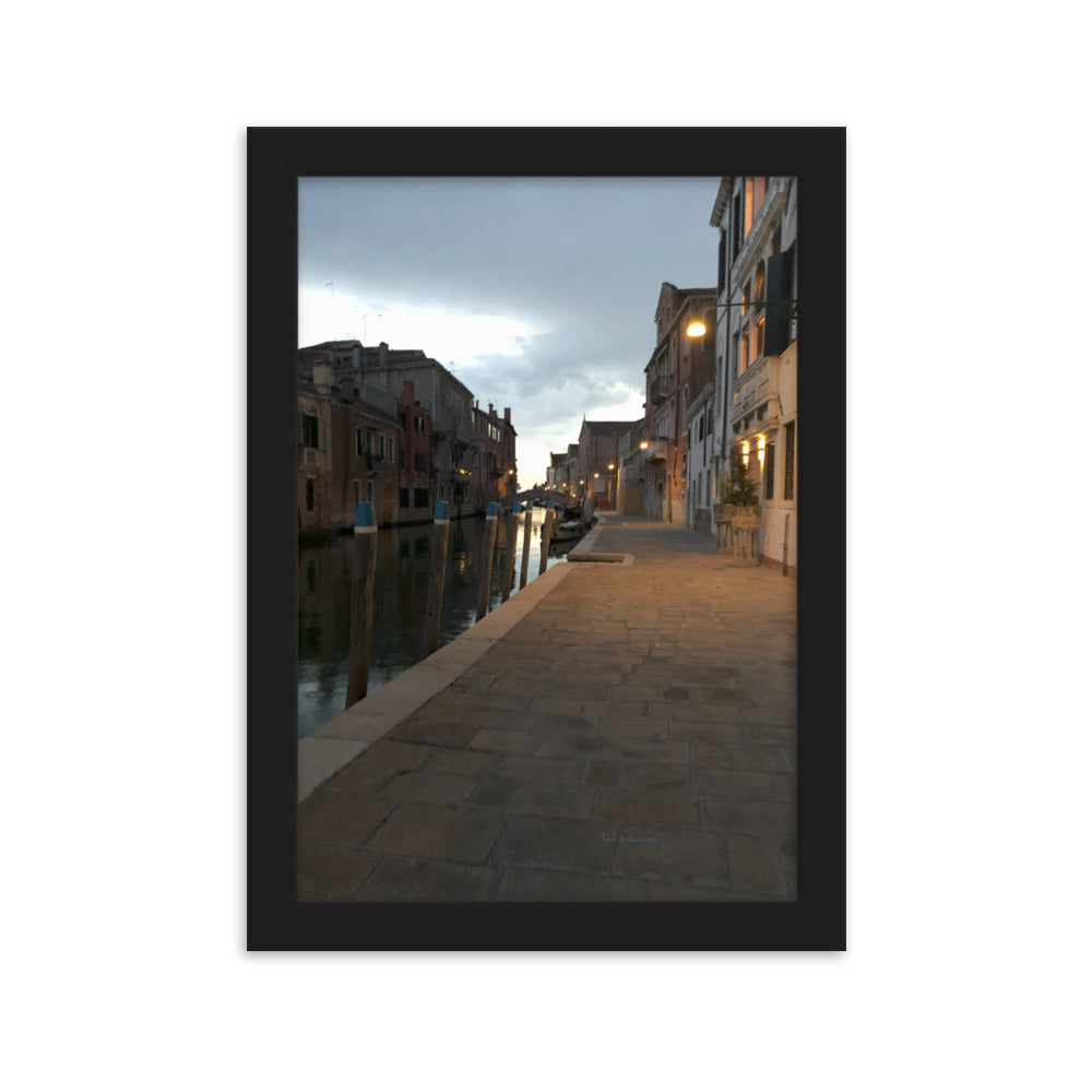 Venice Dusk 7 framed matte photo