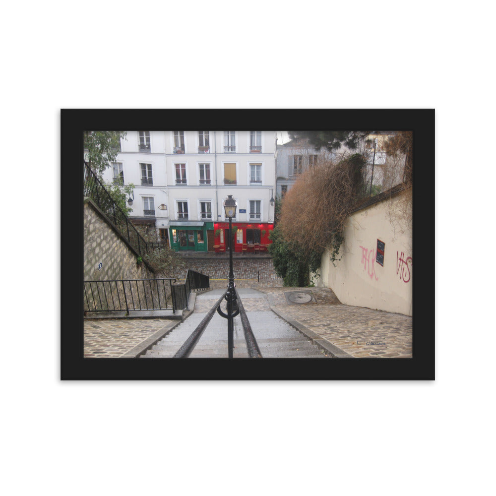 Paris Montmartre 3 framed matte photo