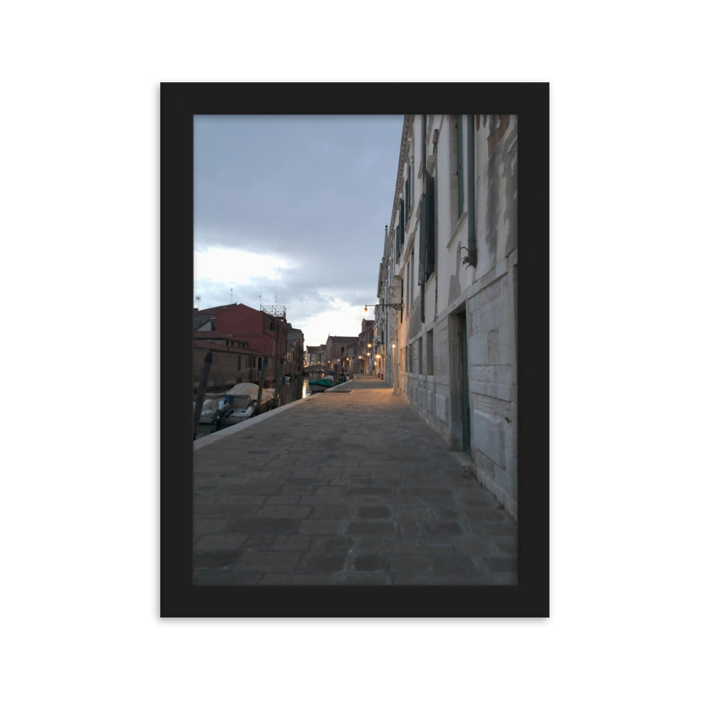 Venice Dusk 4 framed matte photo