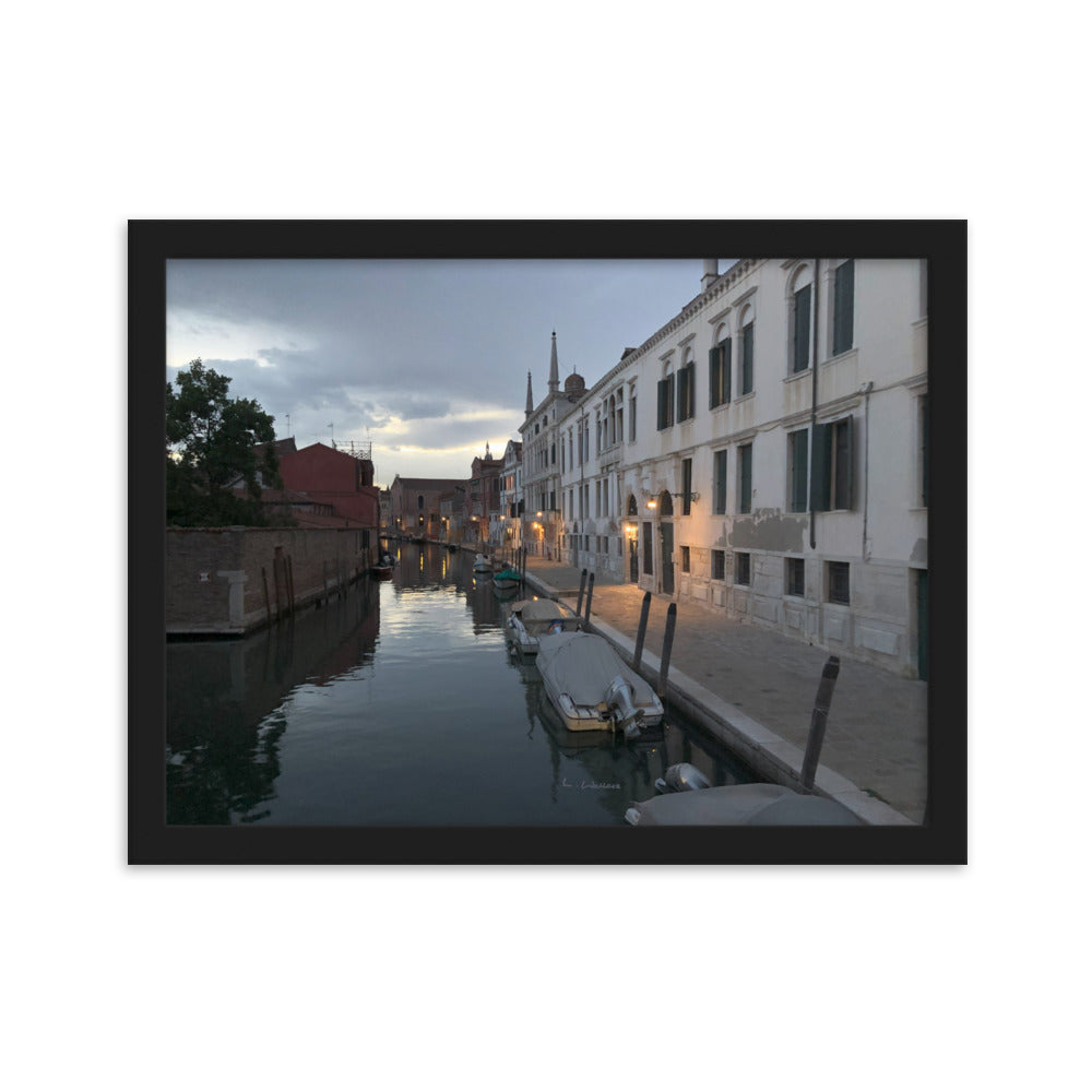 Venice Dusk 3 framed matte photo