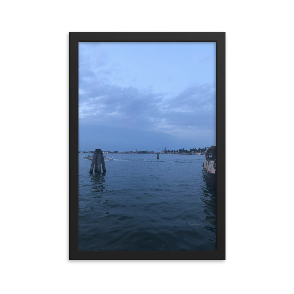 Venice Blue 4 framed matte photo