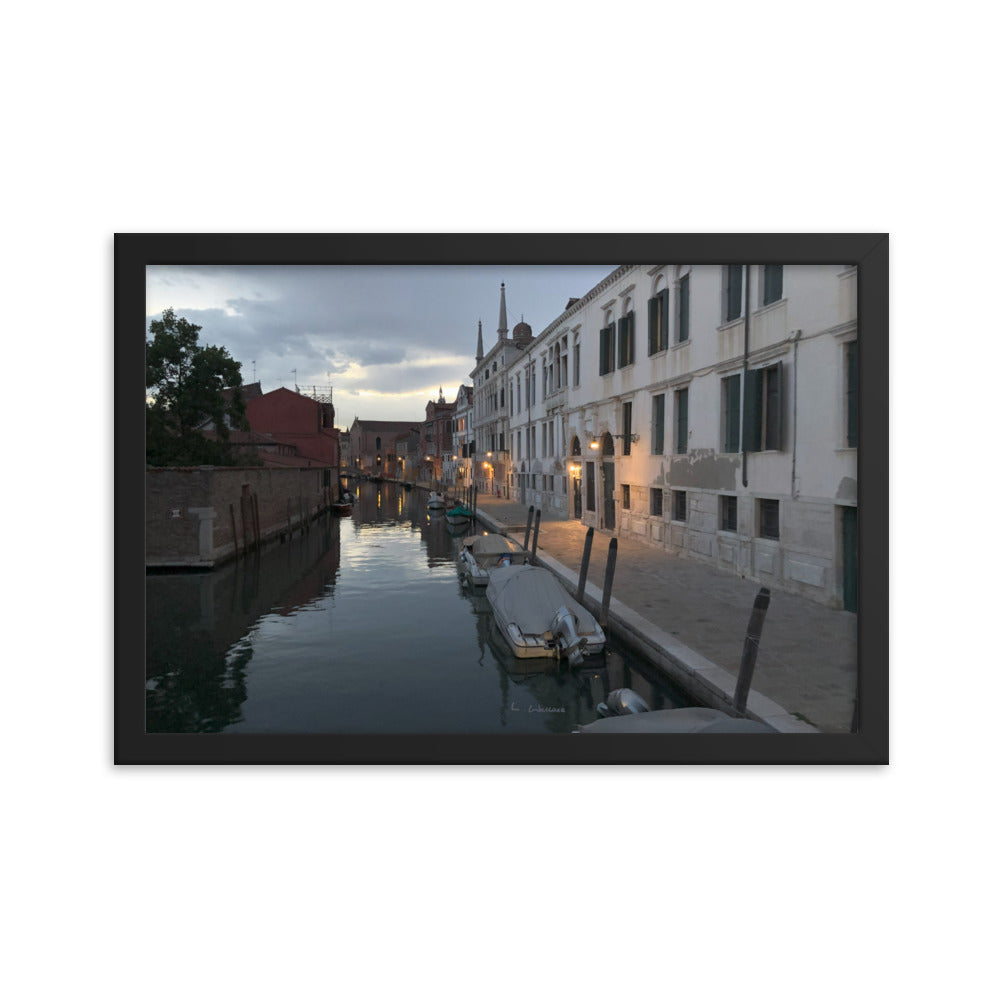 Venice Dusk 3 framed matte photo