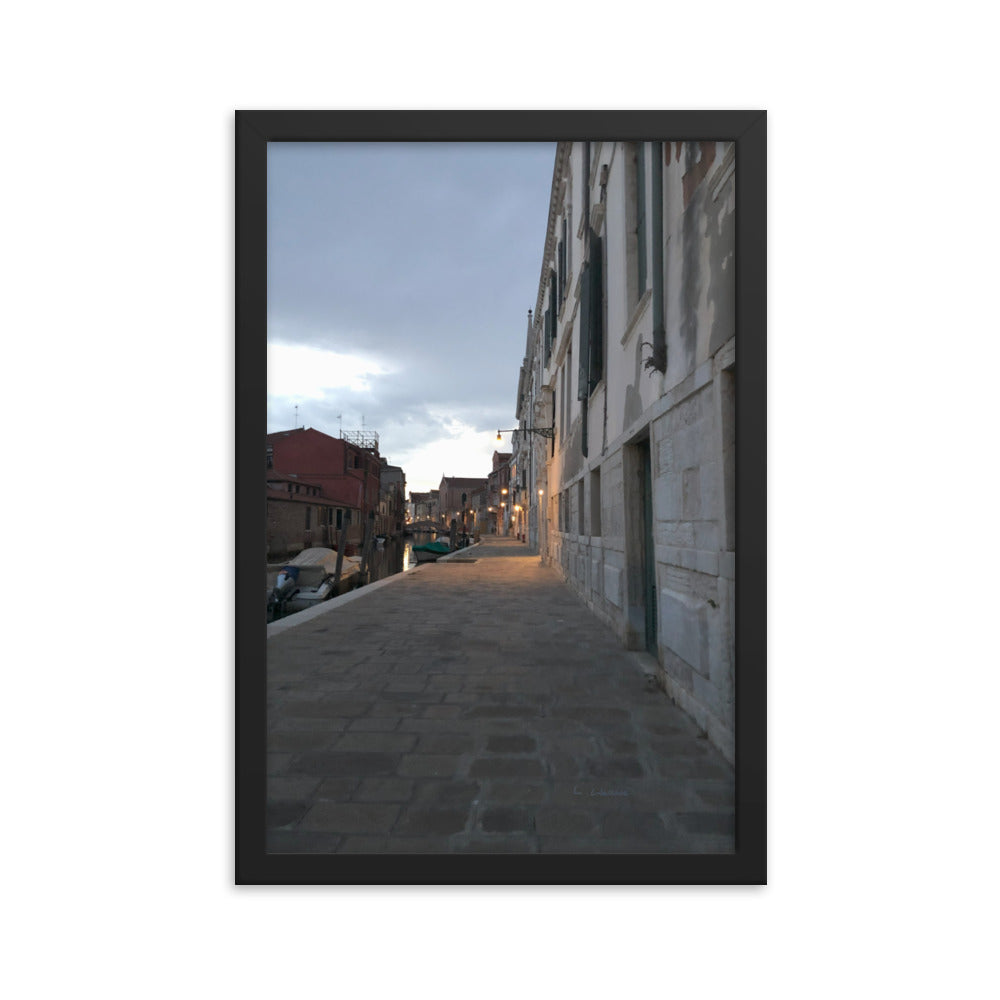 Venice Dusk 4 framed matte photo