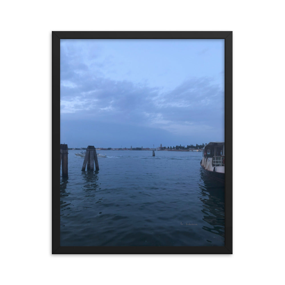 Venice Blue 4 framed matte photo