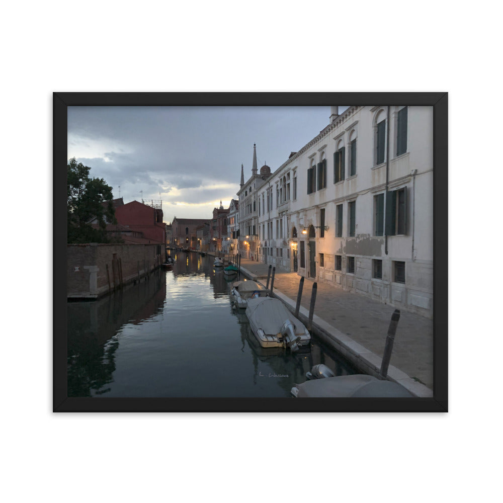 Venice Dusk 3 framed matte photo