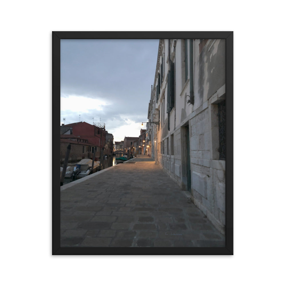 Venice Dusk 4 framed matte photo