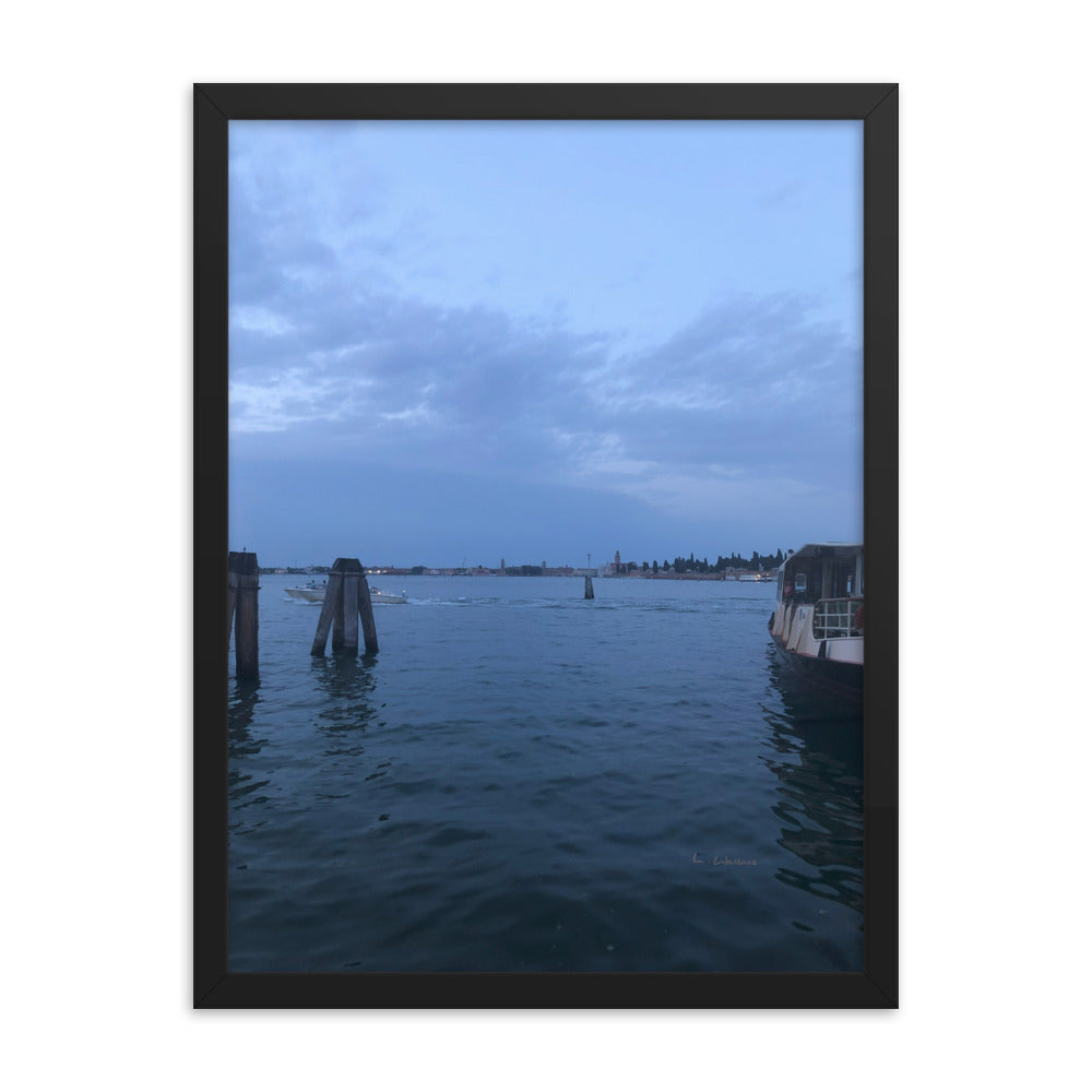 Venice Blue 4 framed matte photo