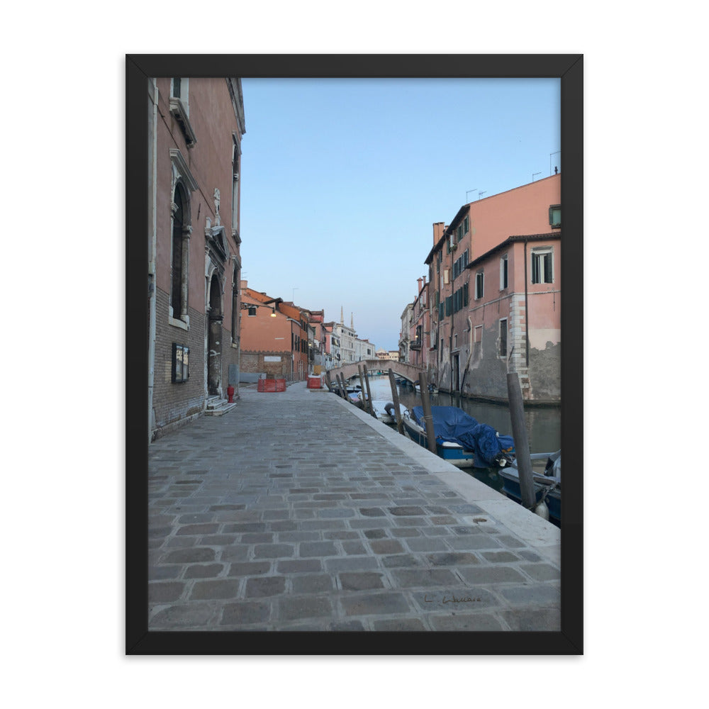 Venice Streets 3 framed matte photo