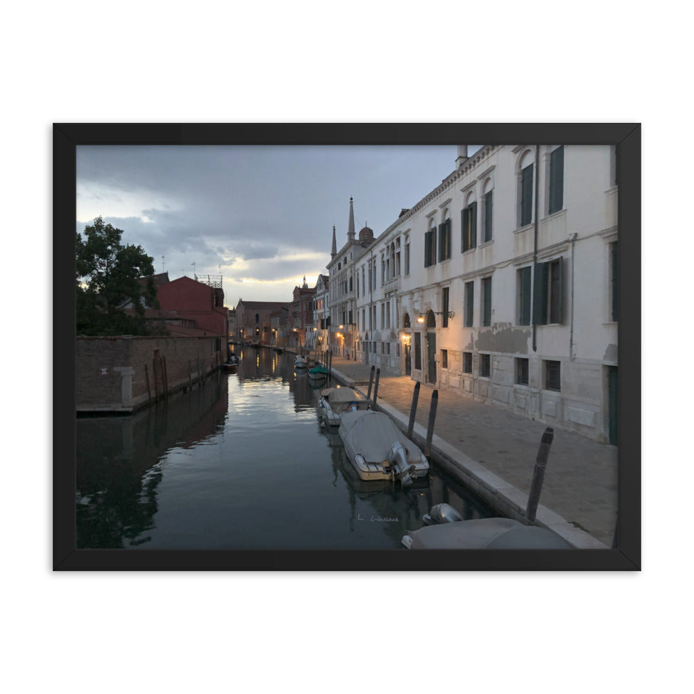 Venice Dusk 3 framed matte photo