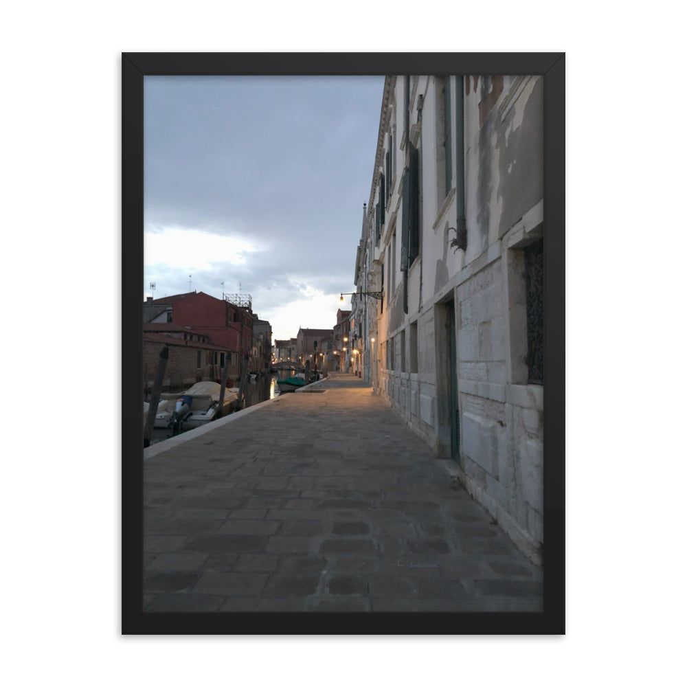 Venice Dusk 4 framed matte photo