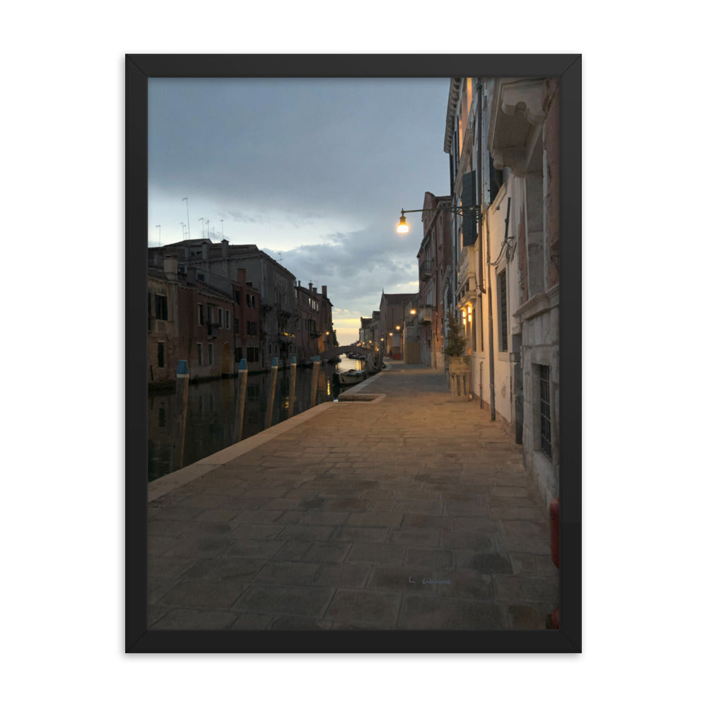 Venice Dusk 6 framed matte photo