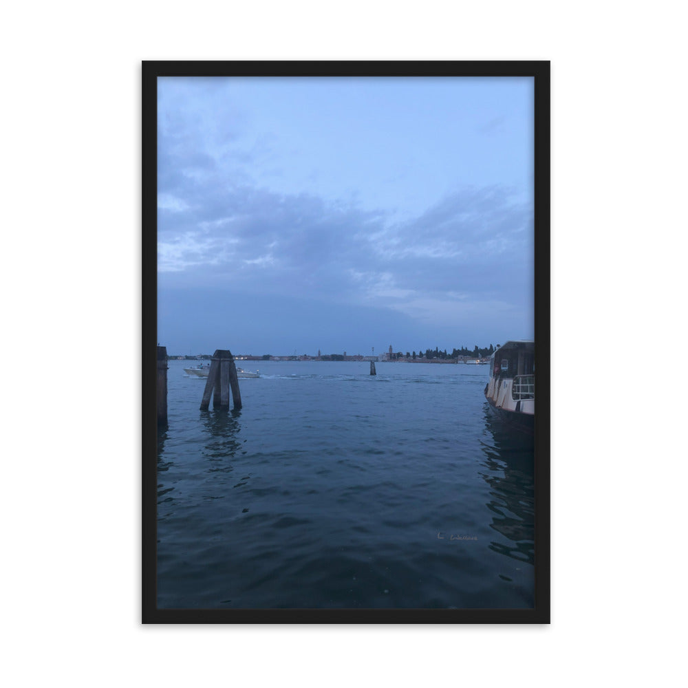 Venice Blue 4 framed matte photo