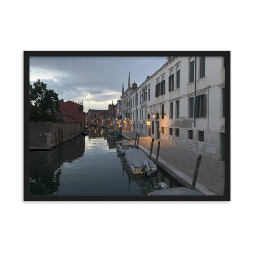 Venice Dusk 3 framed matte photo