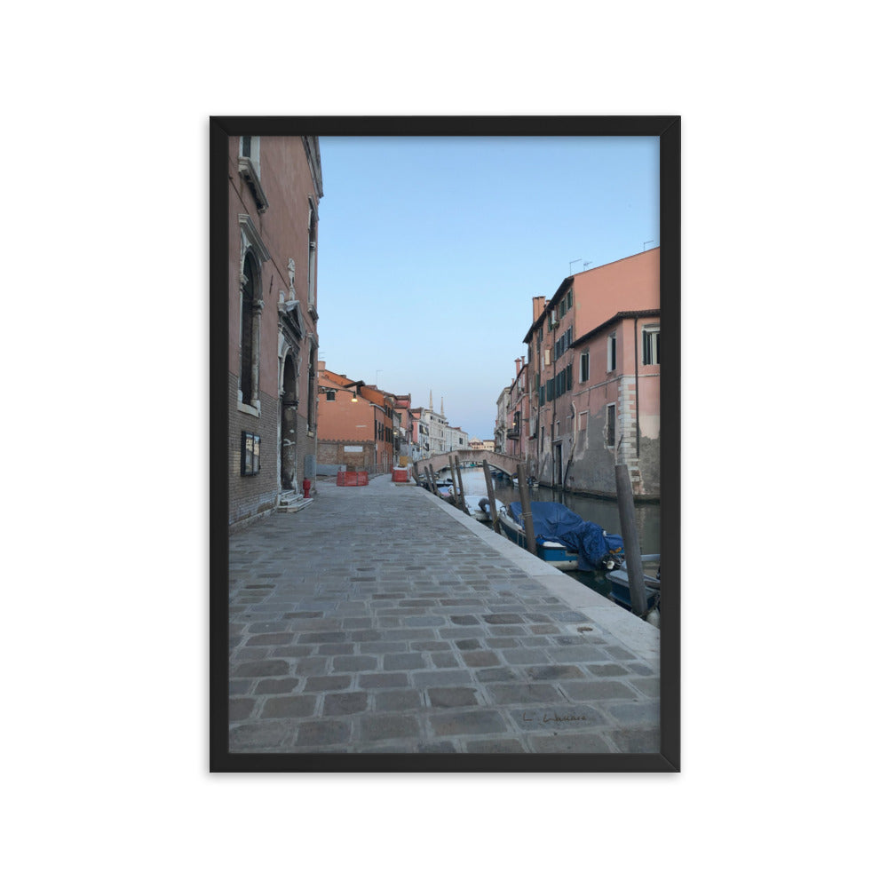 Venice Streets 3 framed matte photo